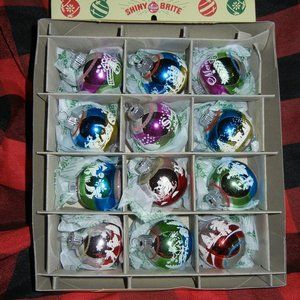 Radko EXC Signature Flocked - 12 Glass Ornaments 1.75 Inches 4028112 Dillards